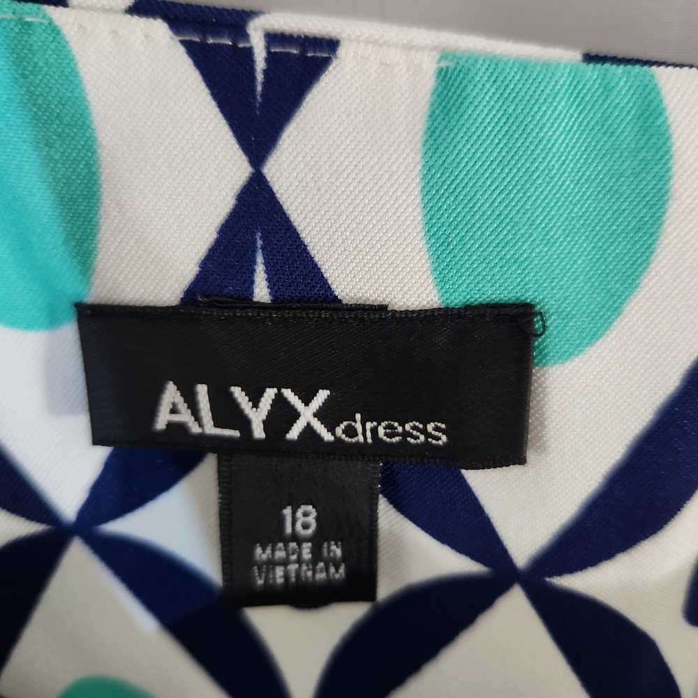 Alyx Blue and Green Patterned Dress - Picture 2 of 5